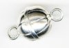 1 27x15mm Silver Plated Magnetic Ball Clasp